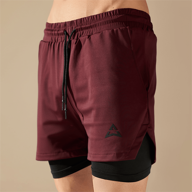 Allwear ШОРТИ 2 в 1 DARK BURGUNDY
