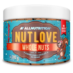 NUTLOVE WHOLENUTS – Бадеми в млечен шоколад с канела