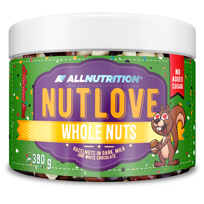 ALLNUTRITION NUTLOVE WHOLENUTS – Лешници в тъмен, млечен и бял шоколад