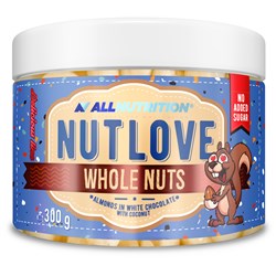 Nutlove Wholenuts - Бадеми в бял шоколад с кокос