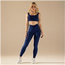 Legginsy + Top BASIC V-WAIST MIDNIGHT BLUE (zestaw)