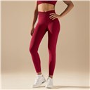 Bezszwowe legginsy BASIC V-WAIST BURGUNDY (1 szt.)